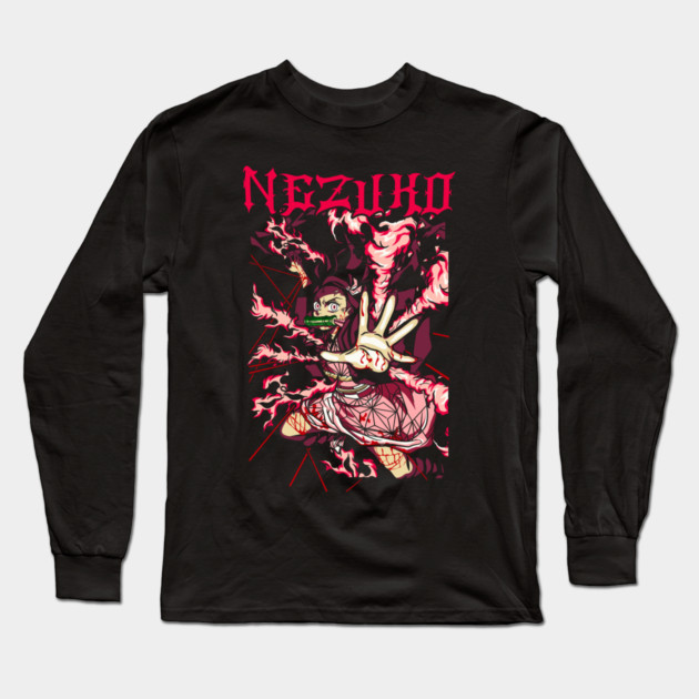 Nezuko Blood Demon - Demon Slayer Long Sleeve T-Shirt by Otaku Vibes