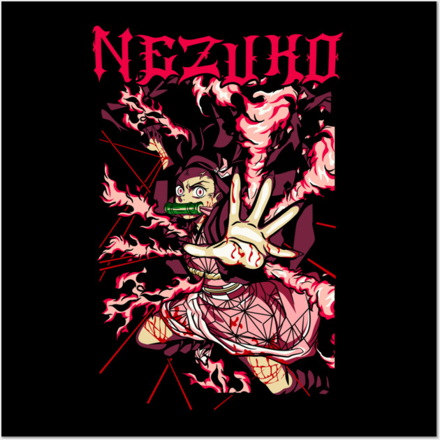 Nezuko Blood Demon - Demon Slayer Wall Art by Otaku Vibes