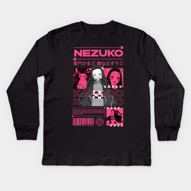 Nezuko - Demon Slayer Kids Long Sleeve T-Shirt by Otaku Vibes