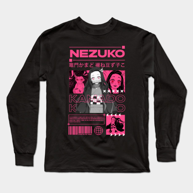 Nezuko - Demon Slayer Long Sleeve T-Shirt by Otaku Vibes