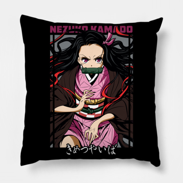 Demon Slayer - Nezuko Powerful and Pure Pillow by Otaku Vibes
