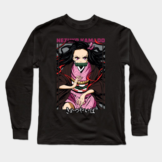 Demon Slayer - Nezuko Powerful and Pure Long Sleeve T-Shirt by Otaku Vibes