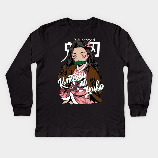 Kimetsu no Yaiba - Kamado Nezuko Kids Long Sleeve T-Shirt by Otaku Vibes