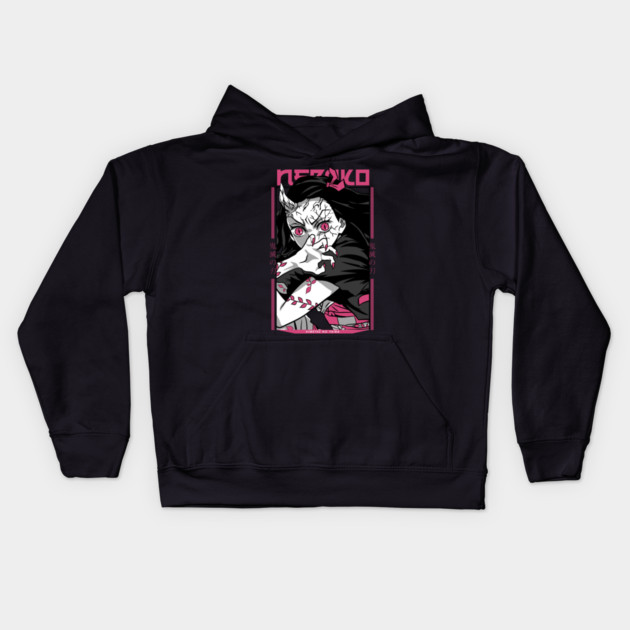 Nezuko Demon Form- Kimetsu no Yaiba Kids Hoodie by Otaku Vibes