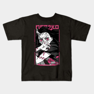 Nezuko Demon Form- Kimetsu no Yaiba Kids T-Shirt
