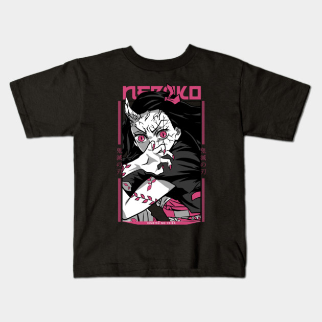 Nezuko Demon Form- Kimetsu no Yaiba Kids T-Shirt by Otaku Vibes