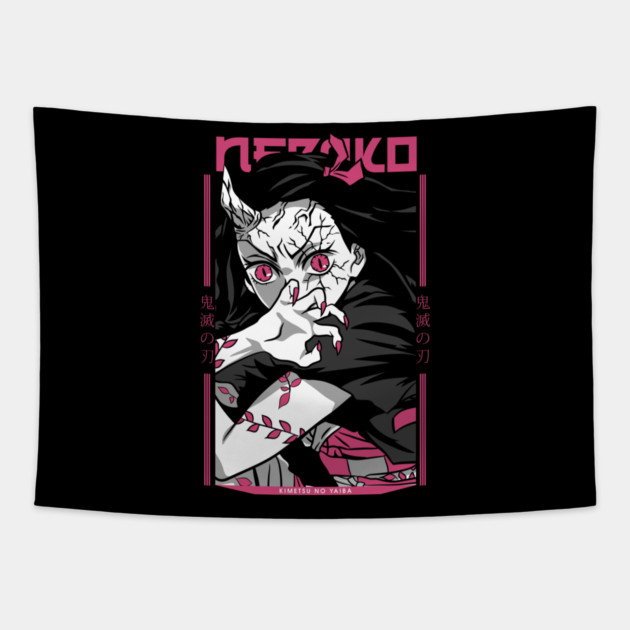 Nezuko Demon Form- Kimetsu no Yaiba Tapestry by Otaku Vibes