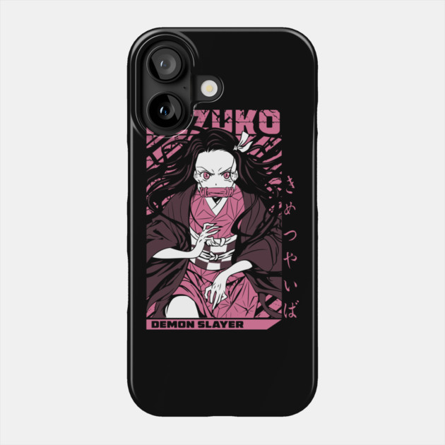 Demon Slayer Nezuko Kamado Flame Aura Phone Case by Otaku Vibes