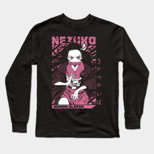 Demon Slayer Nezuko Kamado Flame Aura Long Sleeve T-Shirt