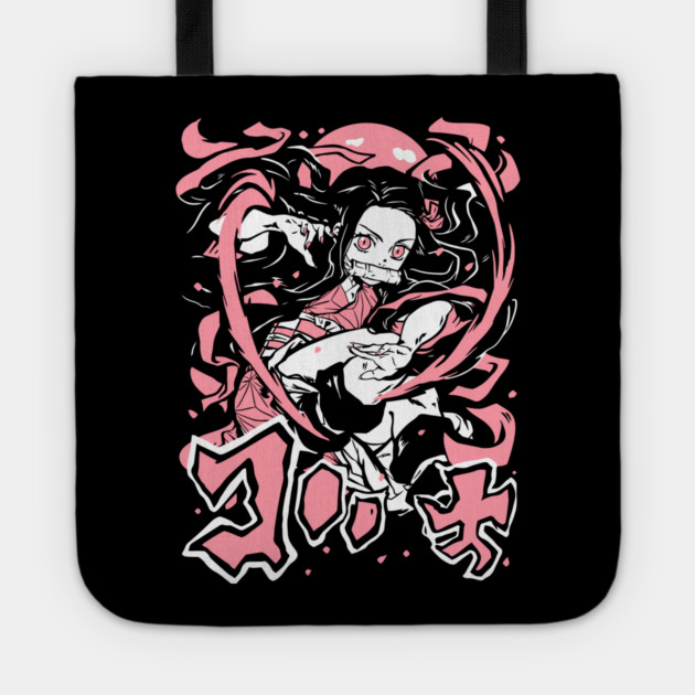 Demon Slayer - Nezuko in Action Cool Design Tote by Otaku Vibes