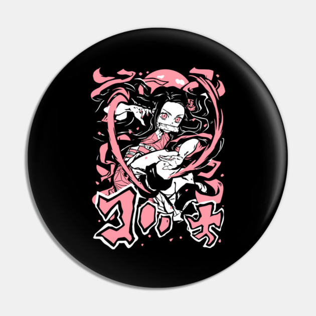 Demon Slayer - Nezuko in Action Cool Design Pin by Otaku Vibes