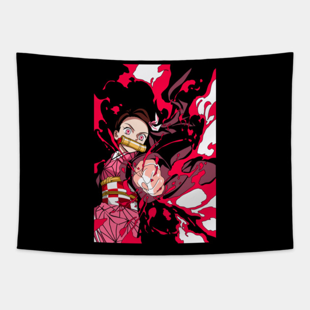 Demon Slayer Nezuko Demon Power Tapestry by Otaku Vibes