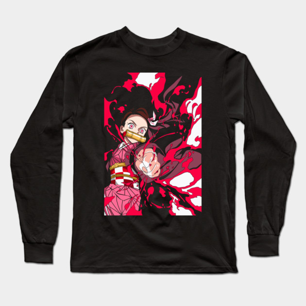 Demon Slayer Nezuko Demon Power Long Sleeve T-Shirt by Otaku Vibes