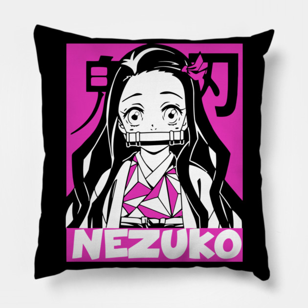Demon Slayer Nezuko Pink Glow Pillow by Otaku Vibes