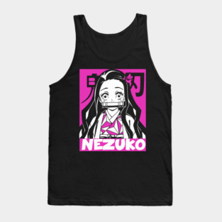 Demon Slayer Nezuko Pink Glow Tank Top