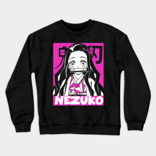 Demon Slayer Nezuko Pink Glow Crewneck Sweatshirt