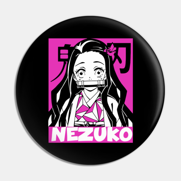 Demon Slayer Nezuko Pink Glow Pin by Otaku Vibes