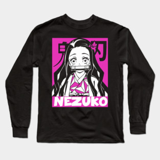 Demon Slayer Nezuko Pink Glow Long Sleeve T-Shirt