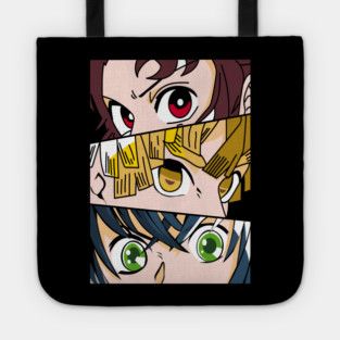 Demon Slayer Trio Eyes - Tanjiro, Zenitsu and Inosuke Tote