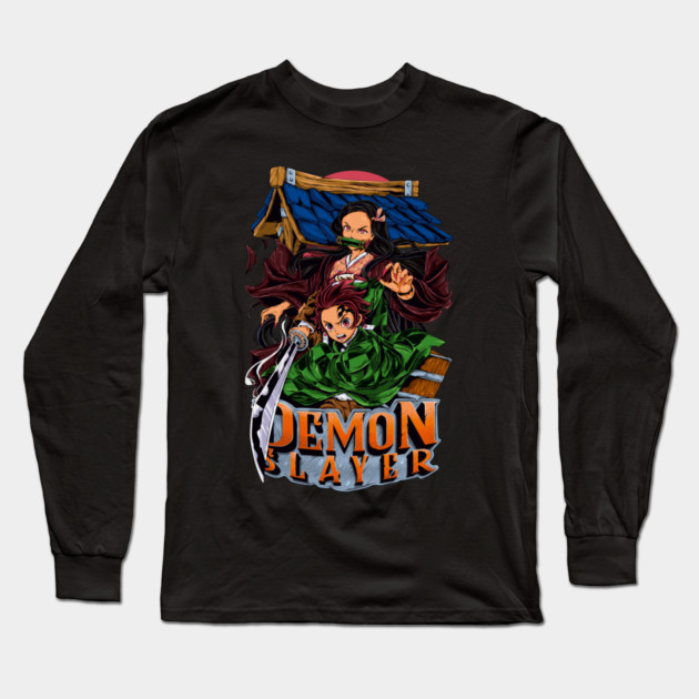 Demon Slayer Tanjiro and Nezuko Art Long Sleeve T-Shirt by Otaku Vibes