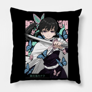Demon Slayer Kanao Tsuyuri Butterfly Blade Art Pillow