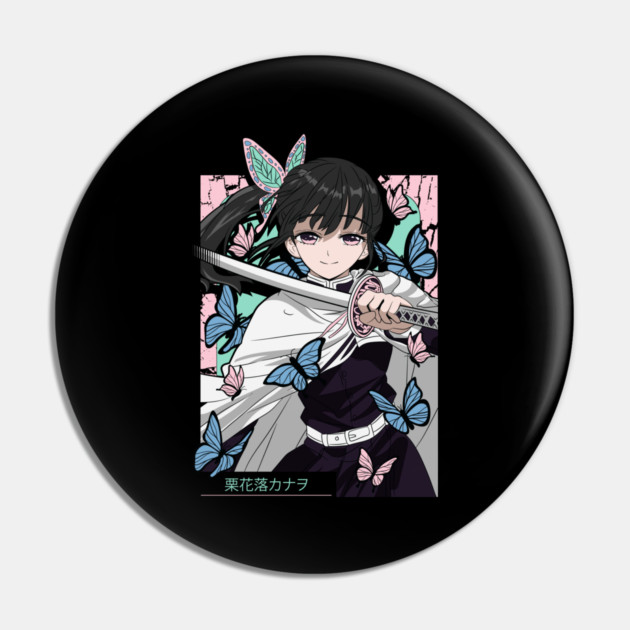 Demon Slayer Kanao Tsuyuri Butterfly Blade Art Pin by Otaku Vibes
