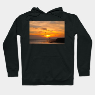 Sunrise over Collywell Bay in Northumberland Hoodie