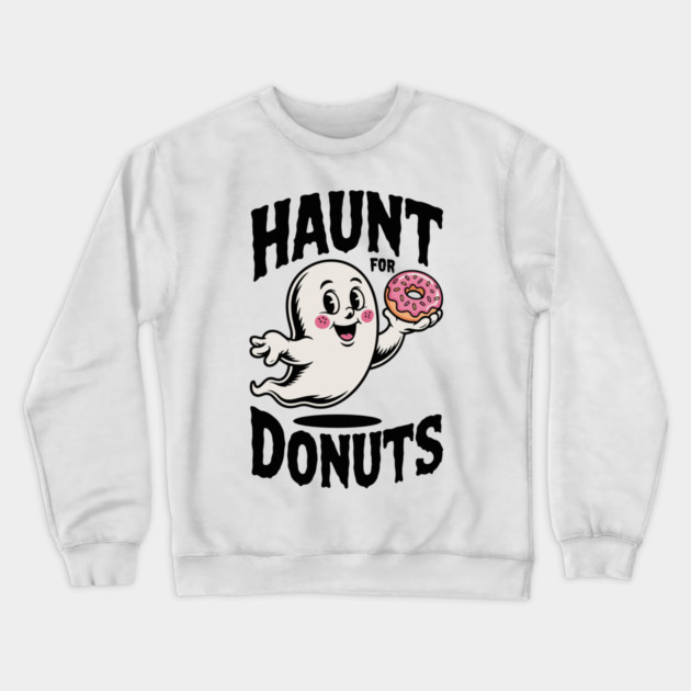 Haunt for Donuts Crewneck Sweatshirt by Frank Ring