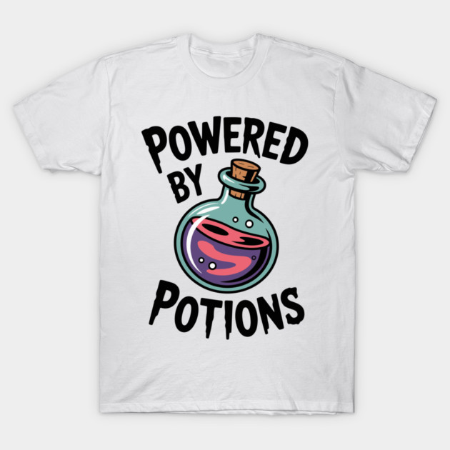 Powered by Potions T-Shirt by Frank Ring