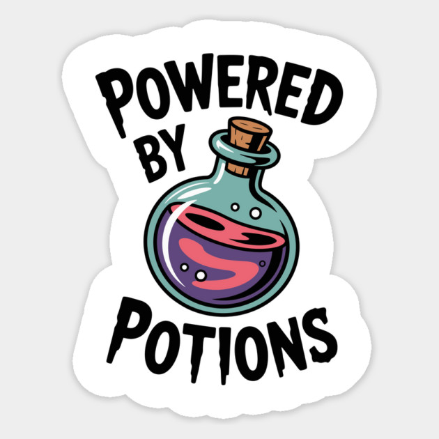 Powered by Potions Sticker by Frank Ring