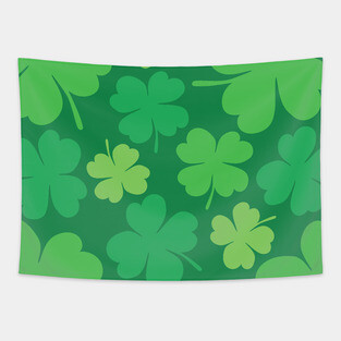 Lucky 4 Leaf Clover Pattern Tapestry