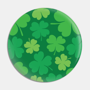 Lucky 4 Leaf Clover Pattern Pin