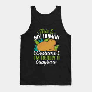 This Is My Human Costume Im Really a Capybara Rodent Tank Top