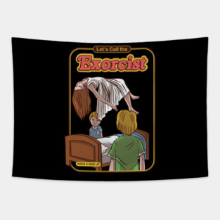Lets Call the Exorcist - Vintage Parody Tapestry
