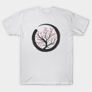 Enso Circle Sakura Sumie by Tobe Fonseca T-Shirt