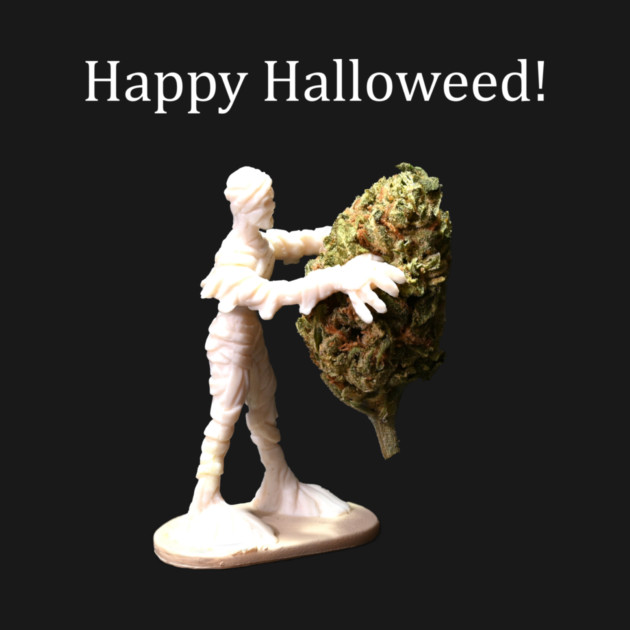 Halloweed Mummy (dark shirts) - Weed Design by MrGreenGenes420