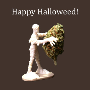 Halloweed Mummy (dark shirts) - Weed Design T-Shirt