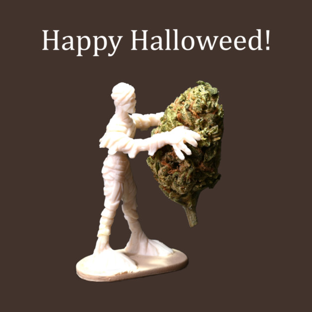 Halloweed Mummy (dark shirts) - Weed Design by MrGreenGenes420