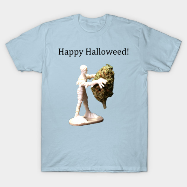 Halloweed Mummy (light shirts) - Weed Design T-Shirt by MrGreenGenes420