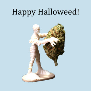 Halloweed Mummy (light shirts) - Weed Design T-Shirt