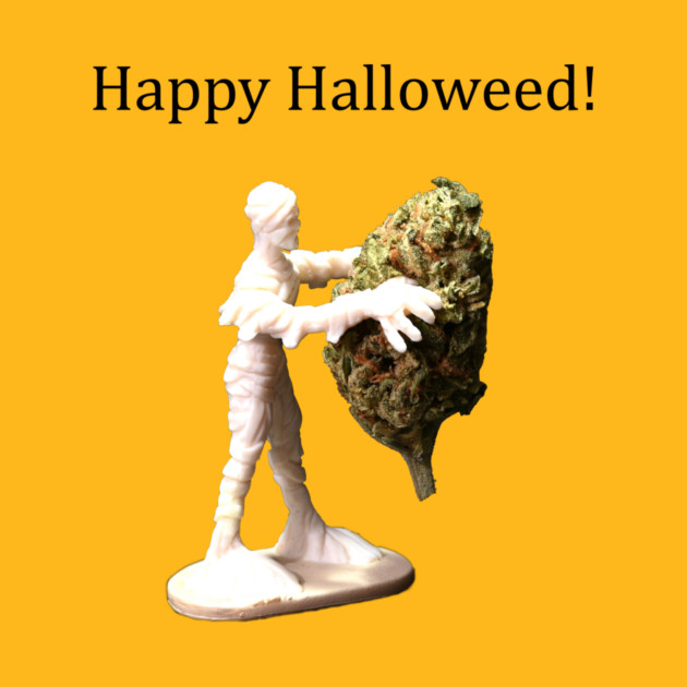 Halloweed Mummy (light shirts) - Weed Design by MrGreenGenes420