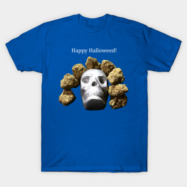 Halloweed Skull (dark shirts) - Weed Design T-Shirt by MrGreenGenes420