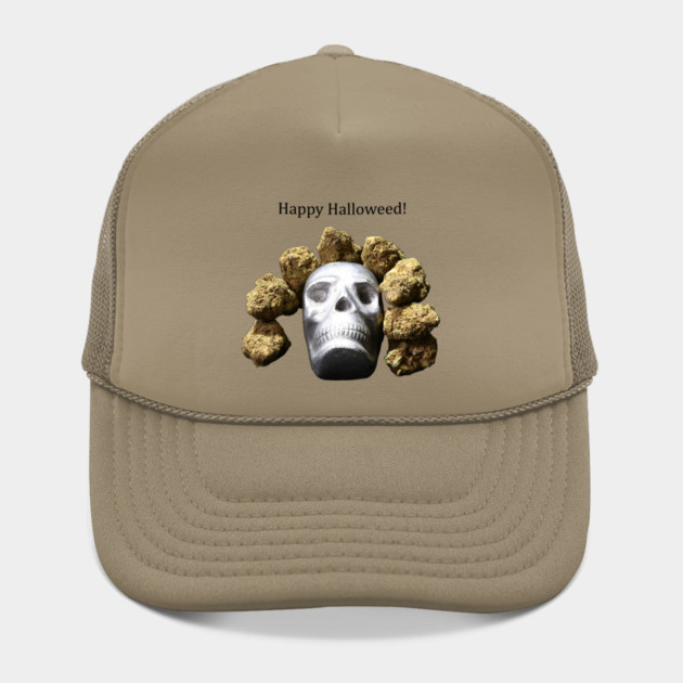 Halloweed Skull (light shirts) - Weed Design by MrGreenGenes420