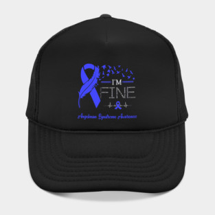 Feather Birds I'm Fine Angelman Syndrome Awareness Hat