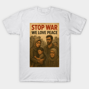 stop war we love peace T-Shirt