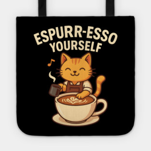 Espurr-esso Yourself – Cute Cat Coffee Pun Gift Tote