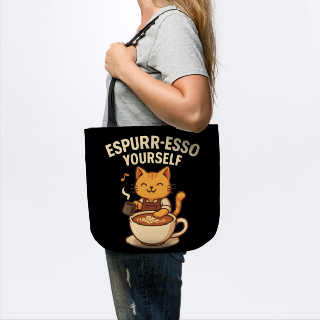 Espurr-esso Yourself – Cute Cat Coffee Pun Gift by MakerMind8.2