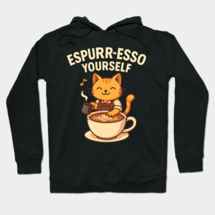 Espurr-esso Yourself – Cute Cat Coffee Pun Gift Hoodie