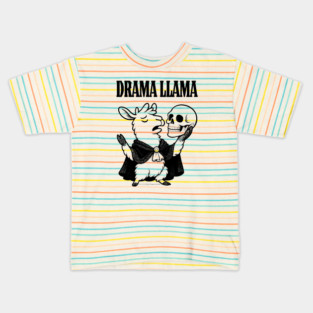 Drama Llama Shakespearian Actor Kids T-Shirt