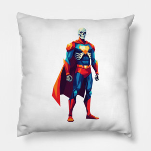 Cool Skeleton Superhero Pillow